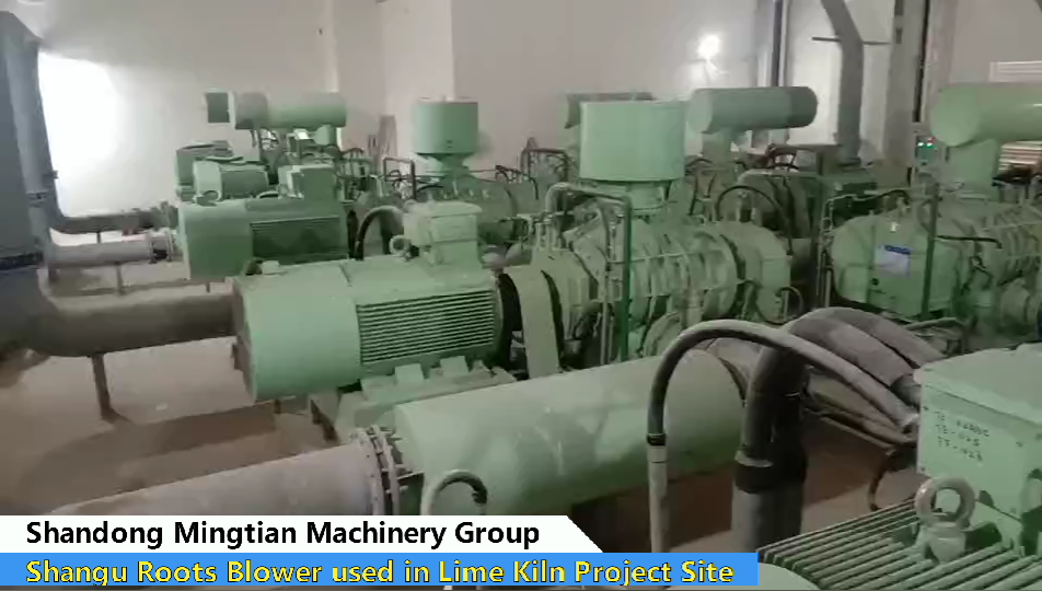 Lime kiln roots blower project site